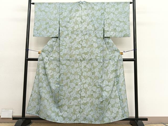 平和屋着物*夏物 小紋 絽 紫陽花 洗える着物 BAAY4214hv