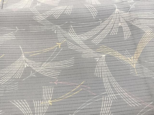 平和屋着物*夏物 小紋 絽縮緬 松葉文 洗える着物 BAAY4217hv