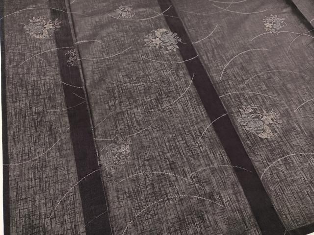 平和屋着物*夏物 小紋 紗 花蝶文 洗える着物 BAAY4225hv