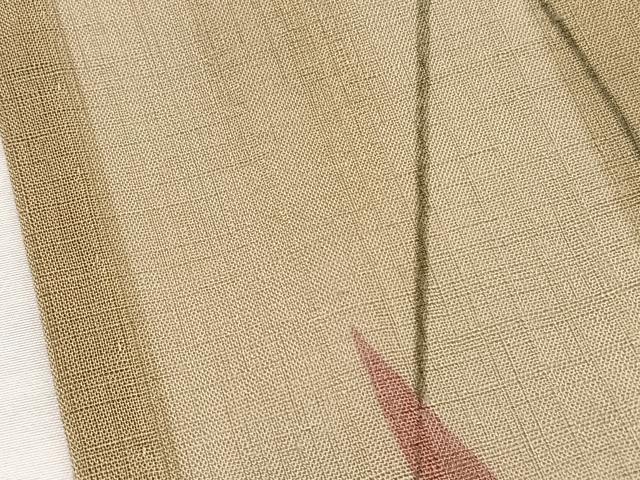 平和屋着物*夏物 小紋 紗 枝葉文 洗える着物 BAAY4233hv