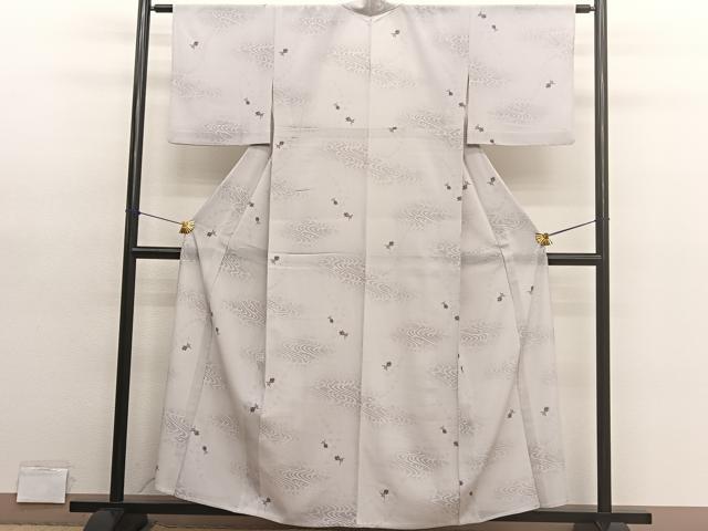 平和屋着物*夏物 小紋 絽縮緬 金魚 暈し染め 洗える着物 BAAY4235hv
