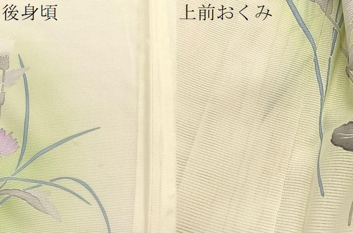 平和屋着物*夏物 訪問着 絽 枝花文 暈し染め 洗える着物 未使用 BAAY4263hv