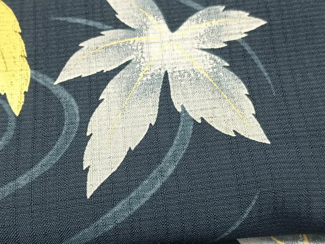平和屋着物*夏物 小紋 紗 竜田川 洗える着物 BAAY4268hv