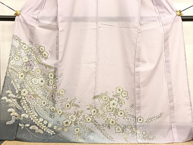 平和屋着物*夏物 訪問着 絽 辻が花 暈し染め 金彩 ラインストーン ビーズ 未使用 BAAY4322hv