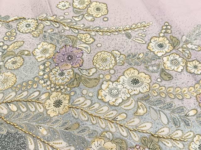 平和屋着物*夏物 訪問着 絽 辻が花 暈し染め 金彩 ラインストーン ビーズ 未使用 BAAY4322hv