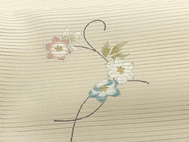 平和屋着物*夏物 小紋 絽 花唐草文 洗える着物 BAAY4329hv