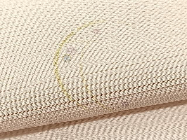 平和屋着物*夏物 小紋 絽 三日月 蛍暈し 洗える着物 BAAY4372hv