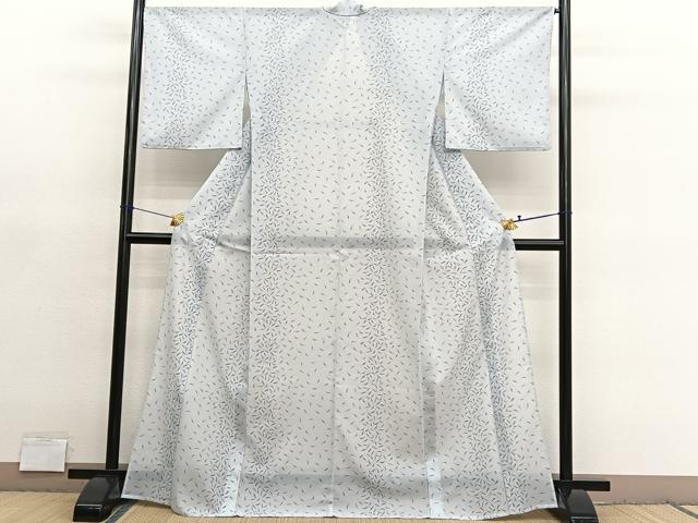 平和屋着物*夏物 小紋 絽 成り物 ししとう 洗える着物 BAAY4373hv
