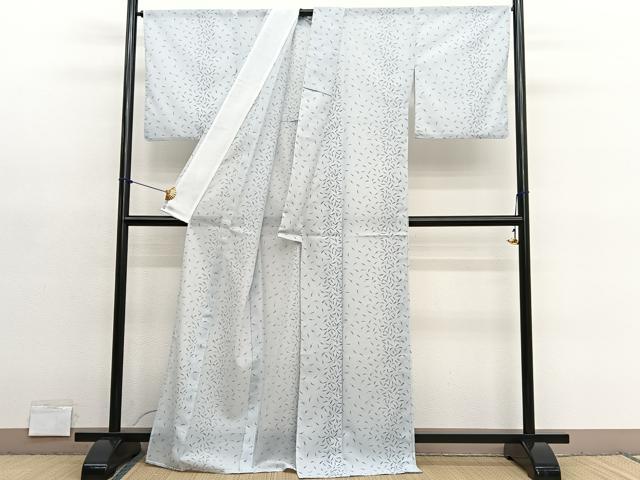 平和屋着物*夏物 小紋 絽 成り物 ししとう 洗える着物 BAAY4373hv