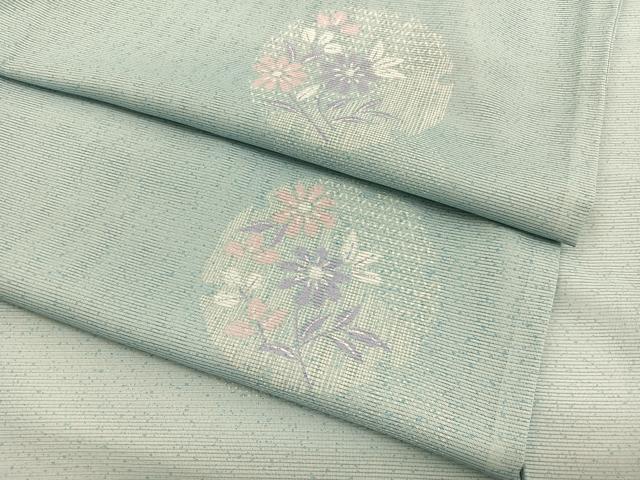 平和屋着物*夏物 小紋 絽 雪輪花文 洗える着物 BAAY4393hv