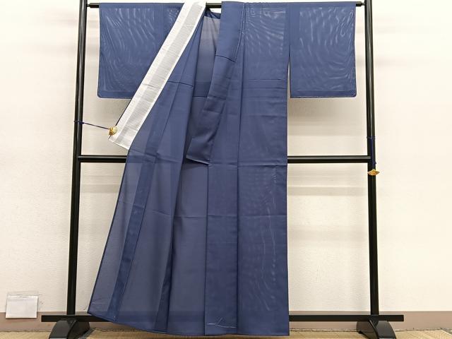平和屋着物*夏物 色無地 絽 褐色 洗える着物 未使用 BAAY4400hv