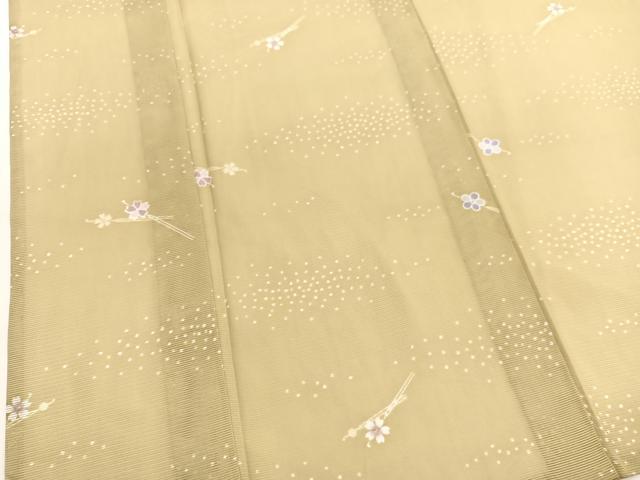 平和屋着物*夏物 小紋 絽 花簪 洗える着物 BAAY4406hv