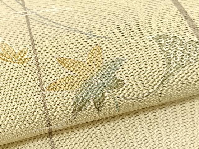 平和屋着物*夏物 小紋 絽 吹き寄せ文 洗える着物 BAAY4419hv
