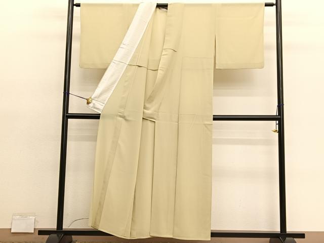 平和屋着物*夏物 色無地 絽縮緬 蒸栗色 洗える着物 BAAY4466hv