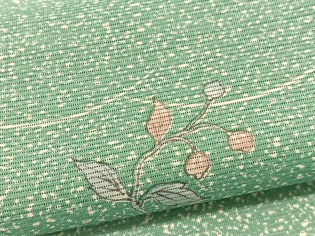 平和屋着物*夏物 小紋 絽 枝花文 洗える着物 BAAY4472hv