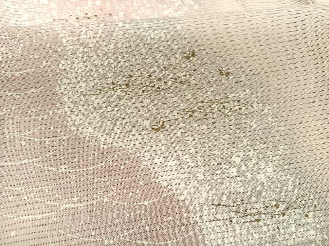 平和屋着物*夏物 小紋 絽 箔散らし舞蝶文 暈し染め 洗える着物 BAAY4480hv