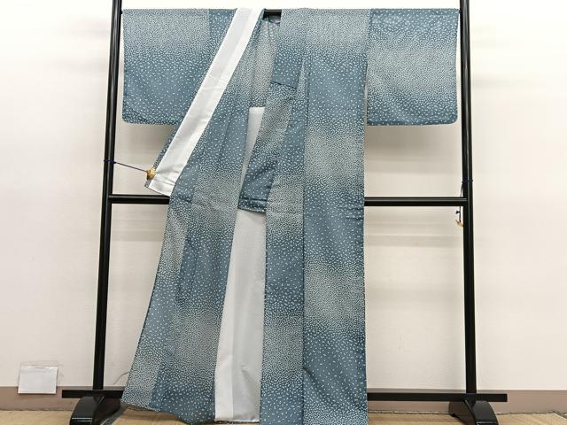 平和屋着物*夏物 小紋 絽 舞桜文 洗える着物 BAAY4485hv