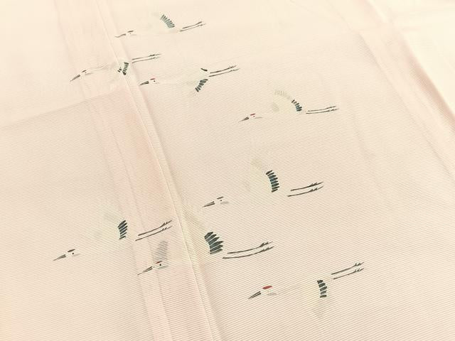平和屋着物*夏物 訪問着 絽 飛鶴文 正絹 逸品 BAAY4488hv