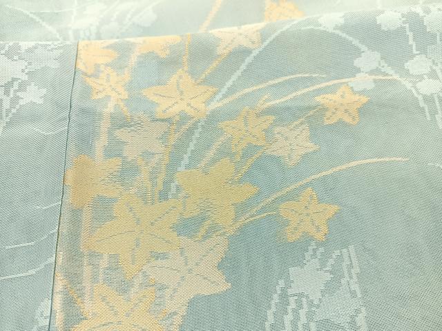 平和屋着物*夏物 小紋 草花紋紗 西武百貨店扱い 正絹 逸品 BAAY4495hv