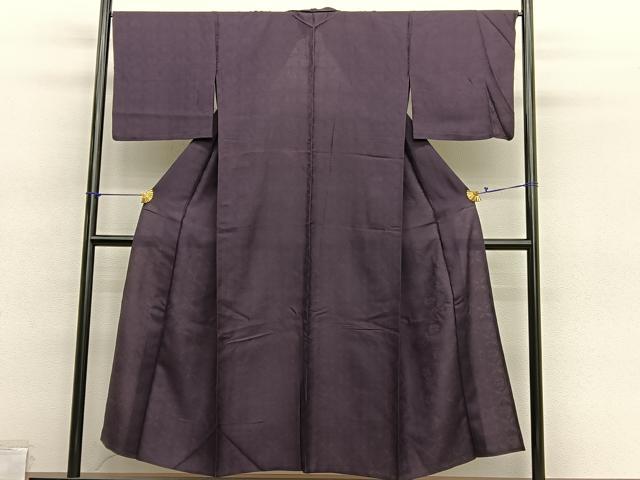 平和屋着物*夏物 色無地 飾花紋紗 黒鳶色 正絹 逸品 BAAY4511hv
