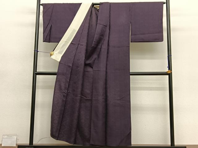 平和屋着物*夏物 色無地 飾花紋紗 黒鳶色 正絹 逸品 BAAY4511hv