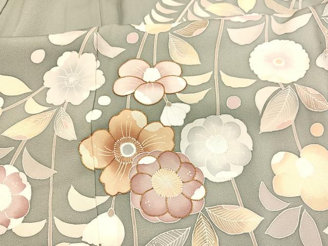 平和屋着物▽訪問着 単衣 駒刺繍 辻が花 正絹 逸品 BAAY4522hv