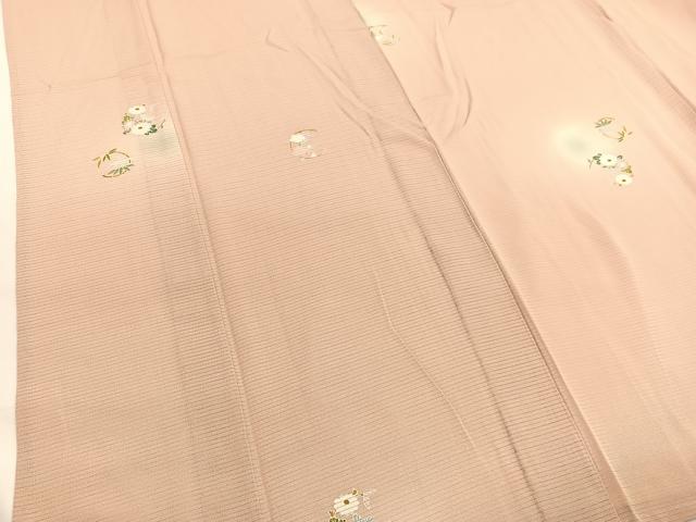平和屋着物*夏物 小紋 絽縮緬 花丸文 蛍暈し 正絹 逸品 BAAY4528hv