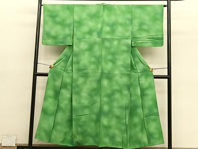 平和屋着物▽上質な小紋 単衣 霞文 暈し染め 正絹 逸品 BAAY4529hv