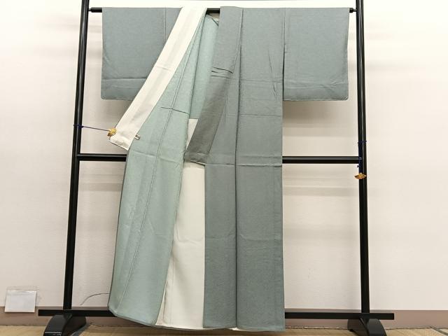 平和屋着物▽江戸小紋 単衣 作家物 鮫小紋柄 まるやま扱い 正絹 逸品 未使用 BAAY4538hv