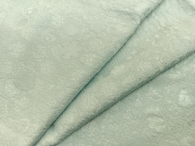 平和屋着物▽上質な色無地 単衣 雪輪地紋 裏葉柳色 正絹 逸品 BAAY4554hv