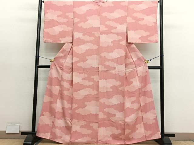 平和屋着物■上質な小紋 瑞雲 正絹 逸品 未使用 BAAY4588hv