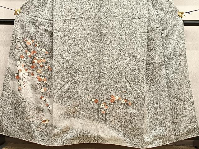 平和屋着物■訪問着 鴛鴦花文 たたき染め 金彩 正絹 逸品 BAAY4605hv