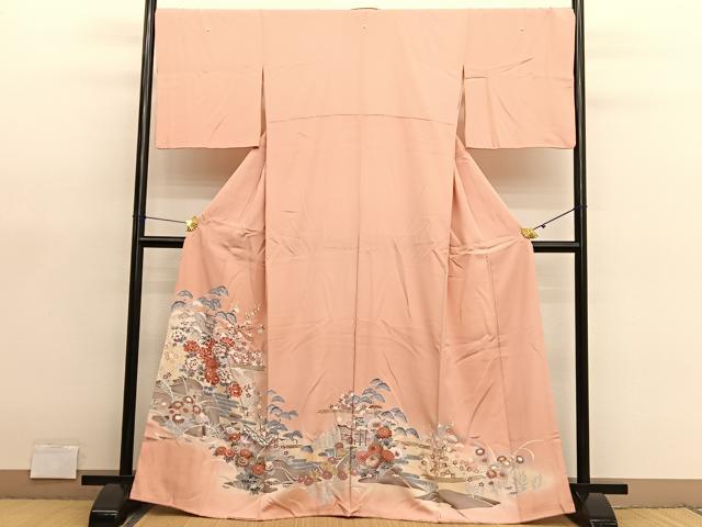平和屋着物■豪華色留袖 風景花文 暈し染め 金彩 正絹 逸品 BAAY4617hv