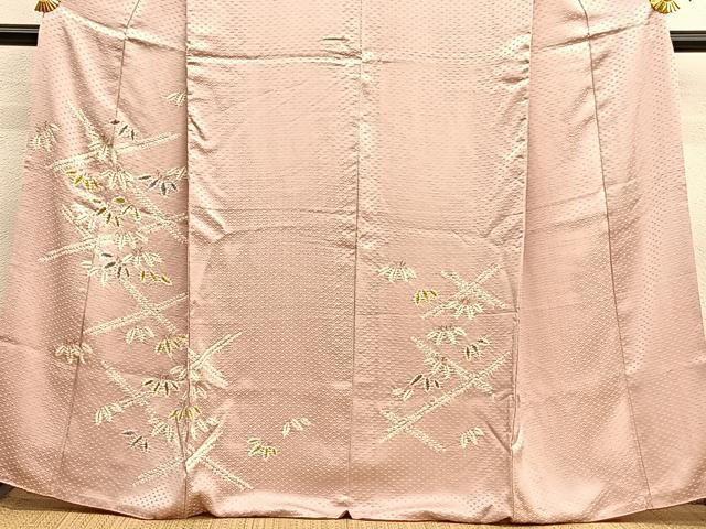 平和屋着物■訪問着 絞り 笹竹文 金彩 正絹 逸品 BAAY4620hv