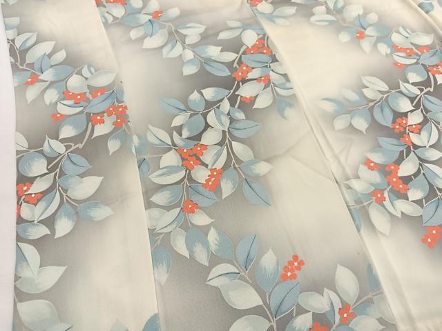 平和屋着物■上質な小紋 枝花文 暈し染め 正絹 逸品 BAAY4625hv