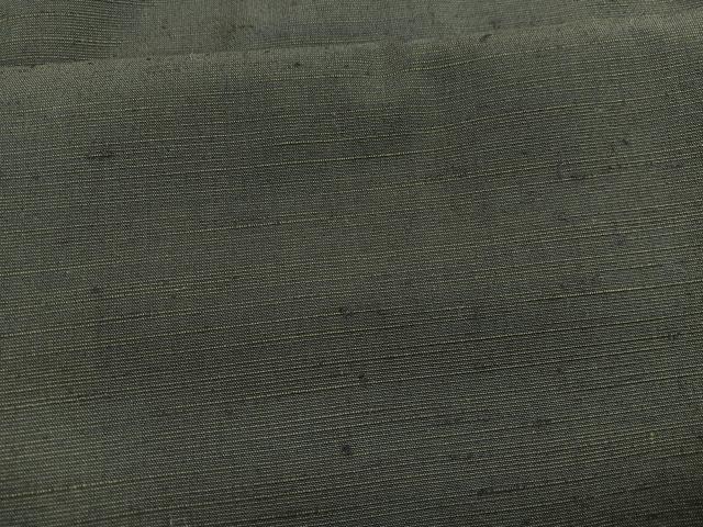 平和屋着物●染織の名門 しょうざん 生紬 男性 羽織 黒緑色 逸品 未使用 BAAY4631hv