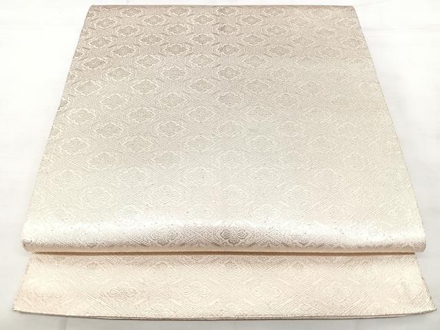 平和屋着物◎両面 全通柄袋帯 花菱文 金糸 正絹 逸品 BAAY5013qw