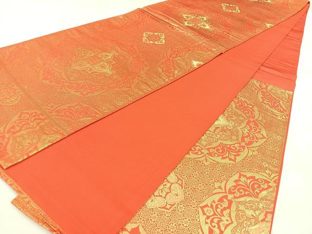 平和屋着物◎六通柄袋帯 正倉院花文 金糸 正絹 逸品 BAAY5066qw
