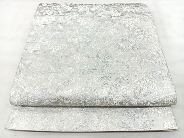 平和屋着物◎六通柄袋帯 感謝の心 一粒万倍 プラチナ箔 正絹 逸品 BAAY5191qw