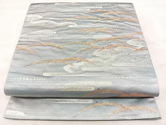 平和屋着物◎西陣 六通柄袋帯 雪芝霞文 金銀糸 正絹 逸品 BAAY5221qw