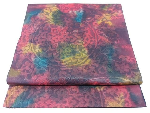 平和屋着物◎西陣 六通柄 本袋帯 正倉院花文 引箔 正絹 逸品 BAAY5246qw