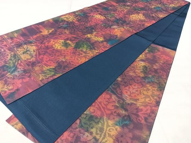 平和屋着物◎西陣 六通柄 本袋帯 正倉院花文 引箔 正絹 逸品 BAAY5246qw