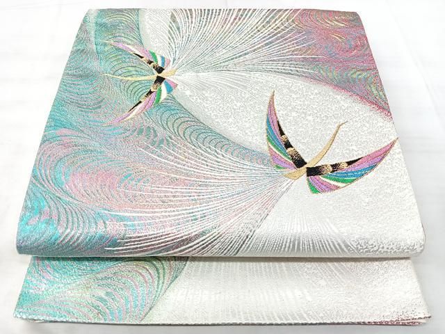 平和屋着物◎六通柄袋帯 飛鳥文 金銀糸 正絹 逸品 BAAY5263qw