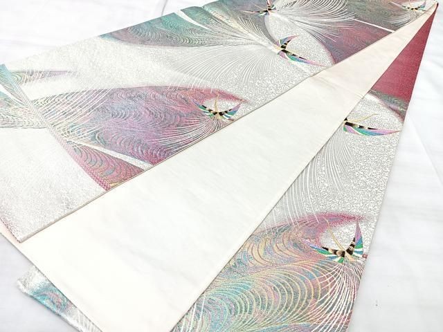 平和屋着物◎六通柄袋帯 飛鳥文 金銀糸 正絹 逸品 BAAY5263qw