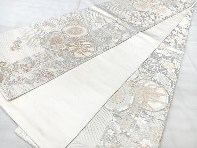 平和屋着物◎全通柄袋帯 花鼓文 美保姿 金銀糸 正絹 逸品 BAAY5269qw