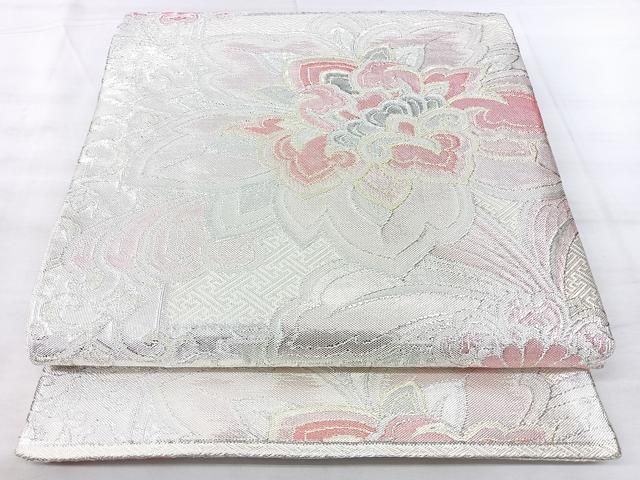 平和屋着物◎佐賀錦 六通柄袋帯 御殿上唐花 金銀糸 正絹 逸品 BAAY5283qw