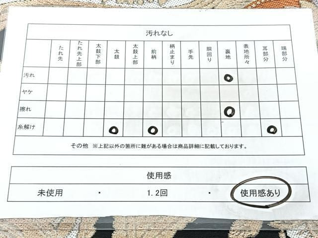 平和屋着物◎六通柄 本袋帯 更紗花文 黒地 金糸 正絹 逸品 BAAY5288qw