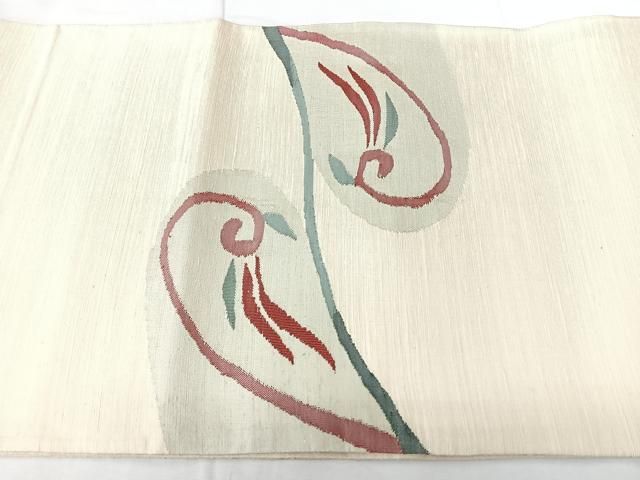 平和屋着物◎太鼓柄袋帯 紬地 抽象文様 正絹 逸品 BAAY5329qw