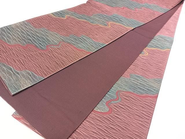 平和屋着物◎六通柄袋帯 道長文 金糸 正絹 逸品 BAAY5373qw