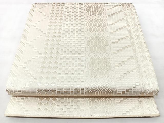 平和屋着物◎六通柄袋帯 吉祥間道 金糸 正絹 逸品 BAAY5382qw